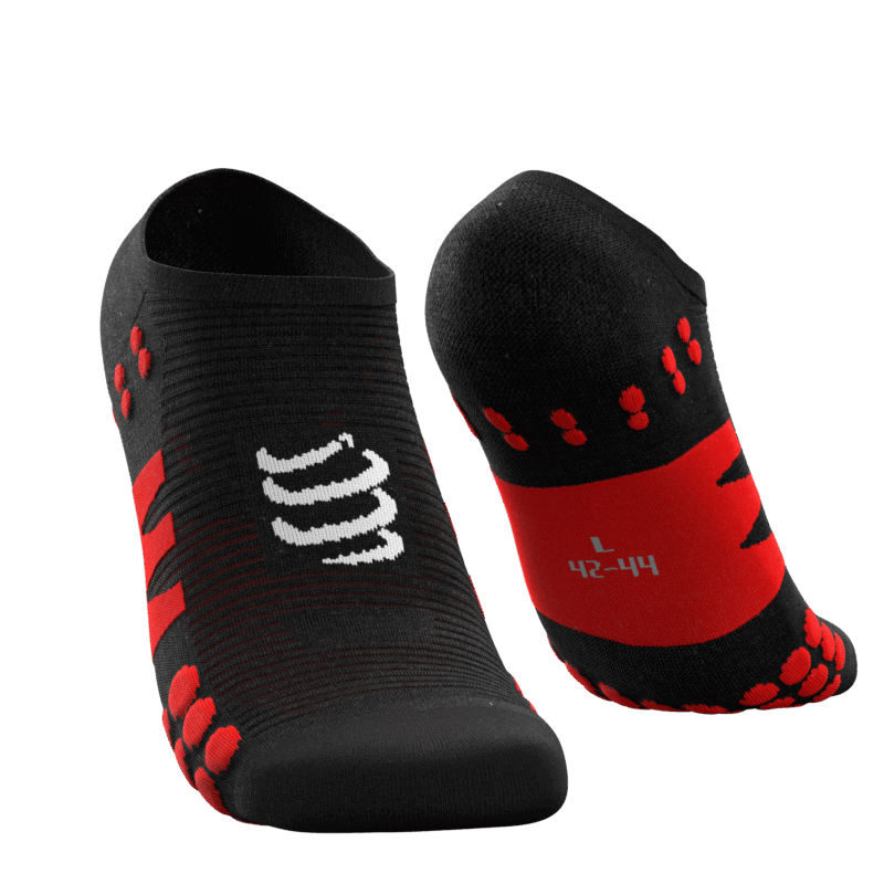 Compressport No Show Socks Black/Red