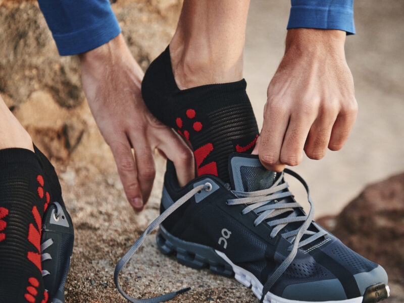 Compressport No Show Socks Black/Red - Image 3