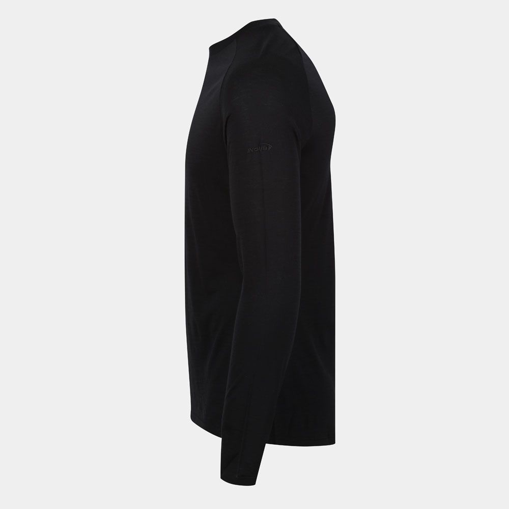 INOV8 Merino Long Sleeve T-Shirt Black, Men - Image 3