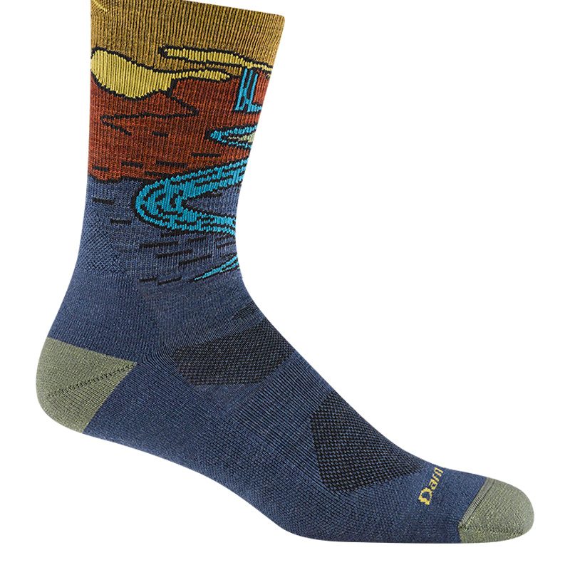 Darn Tough Chasing Waterfalls Micro Crew Lightweight with Cushion Denim