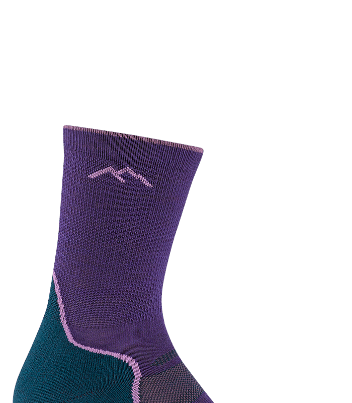 Darn Tough Light Hiker Micro Crew Lightweight with Cushion Grape