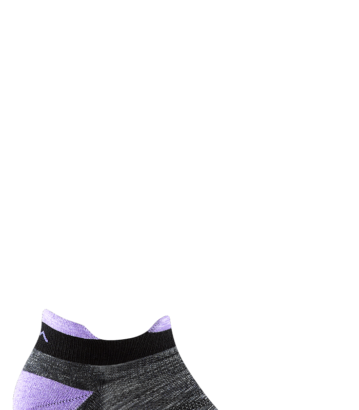 Darn Tough Run No Show Tab Ultra-Lightweight with Cushion Space Gray