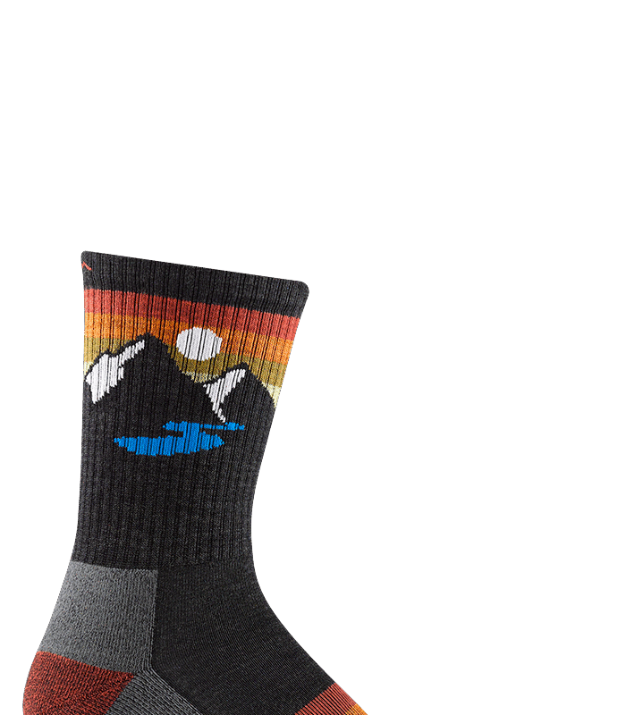 Darn Tough Sunset Ridge Micro Crew Lightweight with Cushion Charcoal