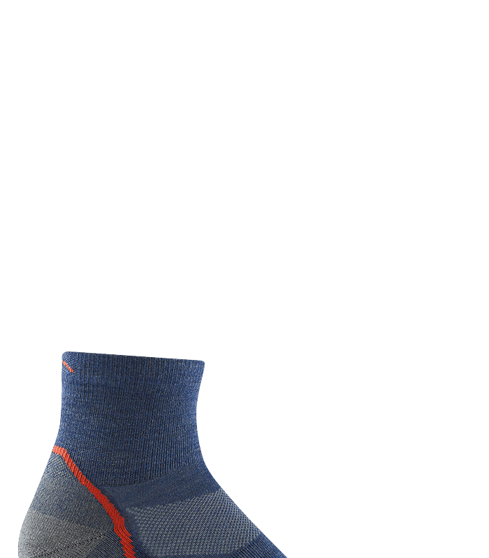 Darn Tough Light Hiker 1/4 Lightweight with Cushion Denim