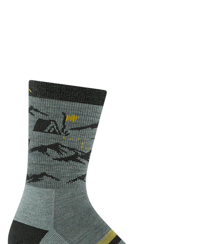 Darn Tough Hike Hike Hut Micro Crew Midweight with Cushion Seafoam