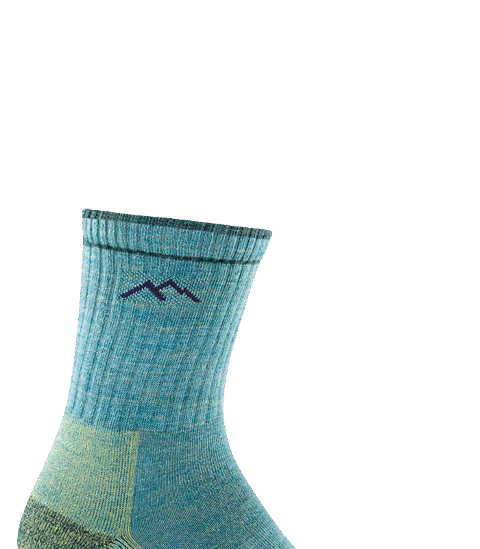 Darn Tough Hiker Micro Crew Midweight with Cushion Aqua Heather