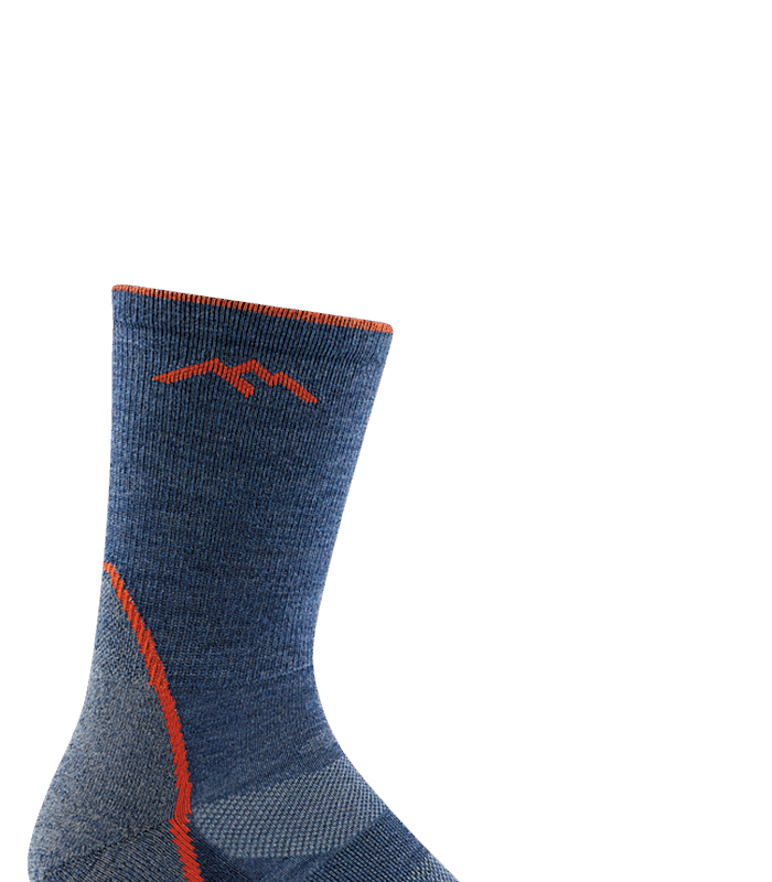 Darn Tough Light Hiker Micro Crew Lightweight with Cushion Denim