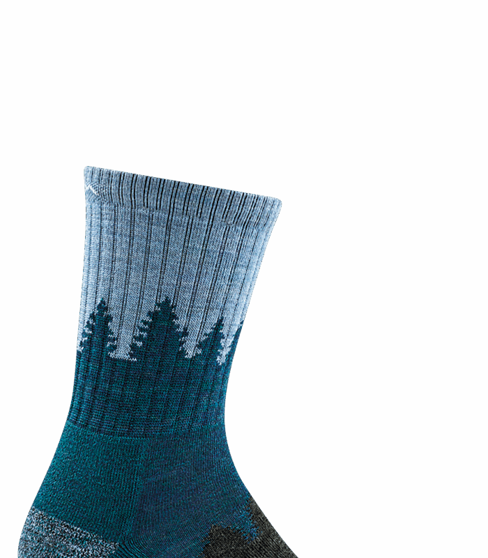 Darn Tough Treeline Micro Crew Midweight with Cushion Blue