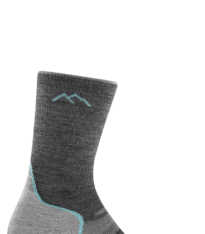 Darn Tough Light Hiker Micro Crew Lightweight with Cushion Slate