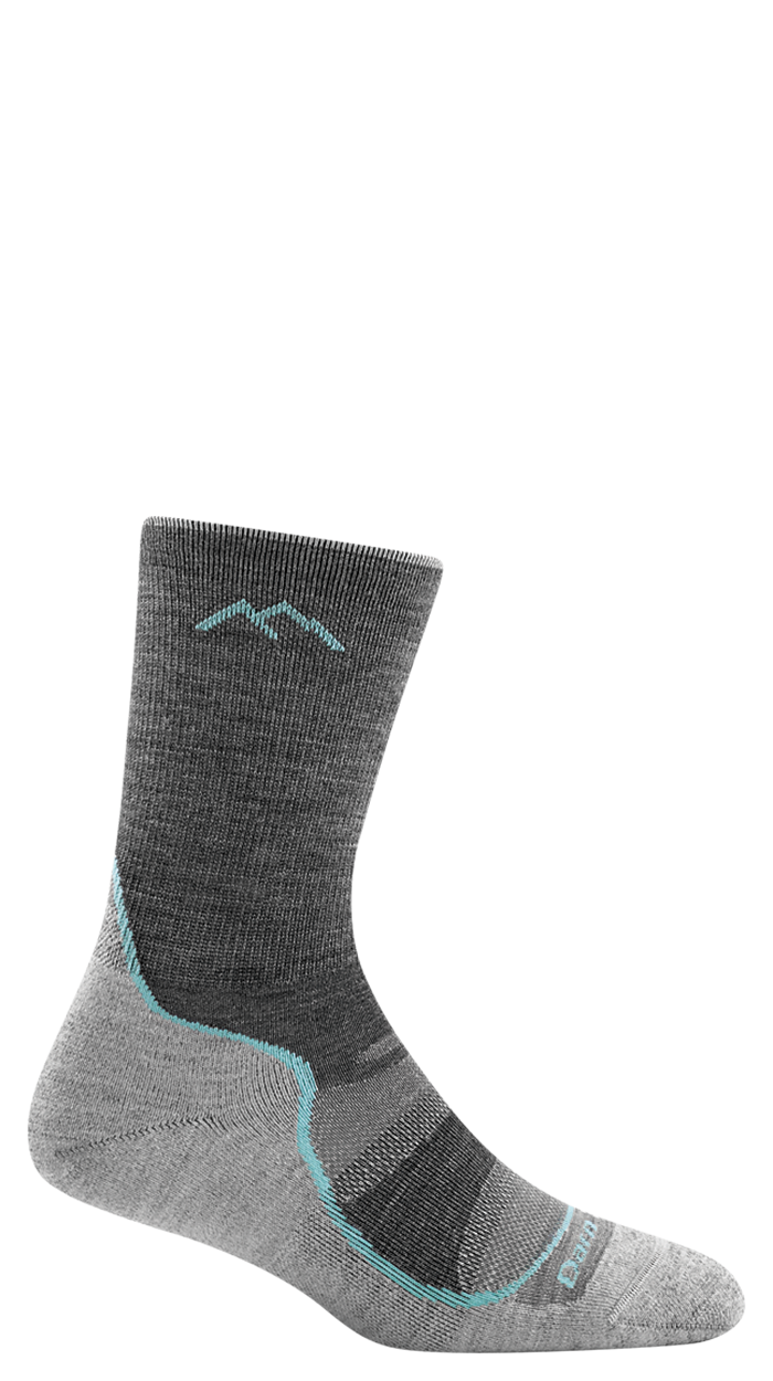 Darn Tough Light Hiker Micro Crew Lightweight with Cushion Slate