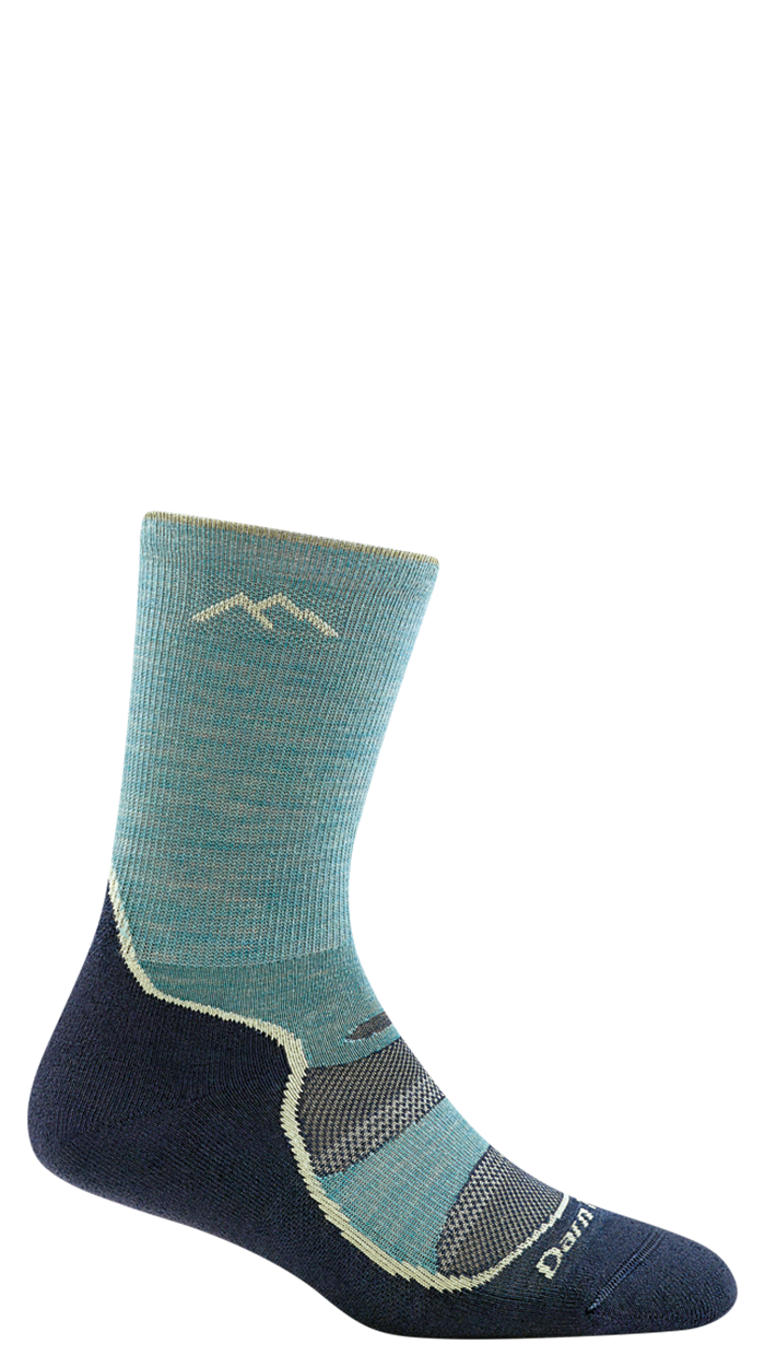 Darn Tough Light Hiker Micro Crew Lightweight with Cushion Aqua