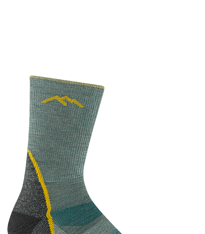 Darn Tough Light Hiker Micro Crew Lightweight with Cushion Seafoam
