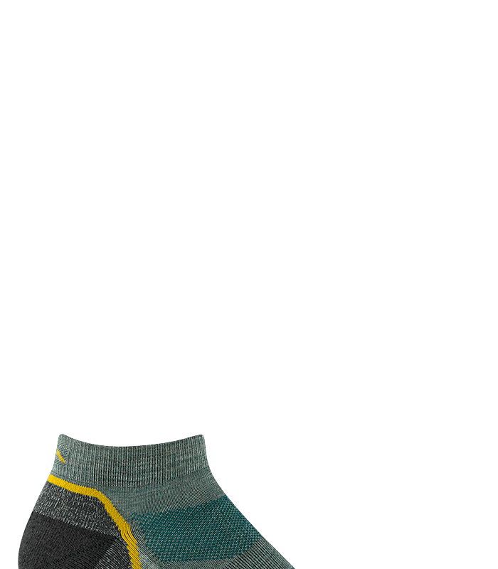 Darn Tough Light Hiker No Show Lightweight with Cushion Seafoam