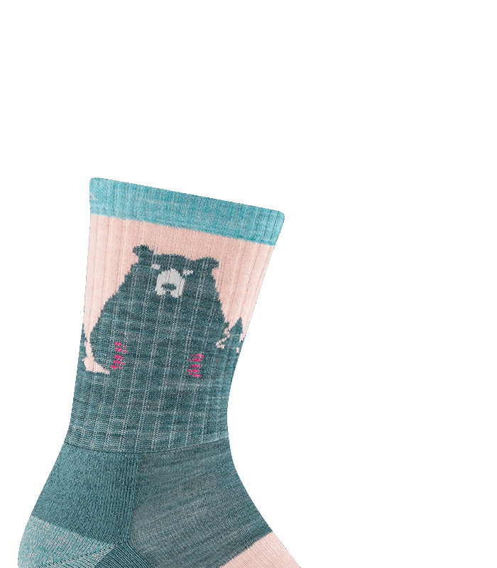 Darn Tough Bear Town Micro Crew Lightweight with Cushion Quartz