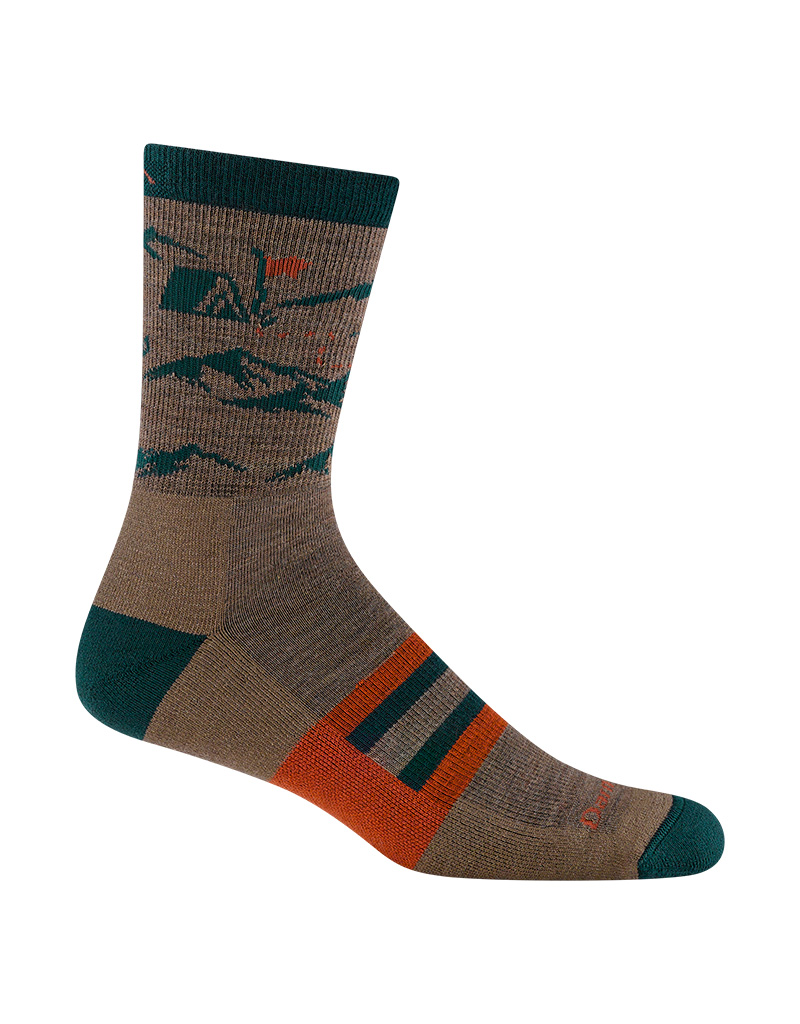 Darn Tough Hike Hike Hut Micro Crew Midweight with Cushion Bark