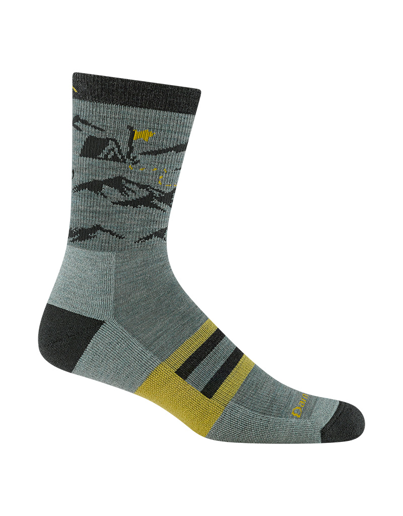 Darn Tough Hike Hike Hut Micro Crew Midweight with Cushion Seafoam